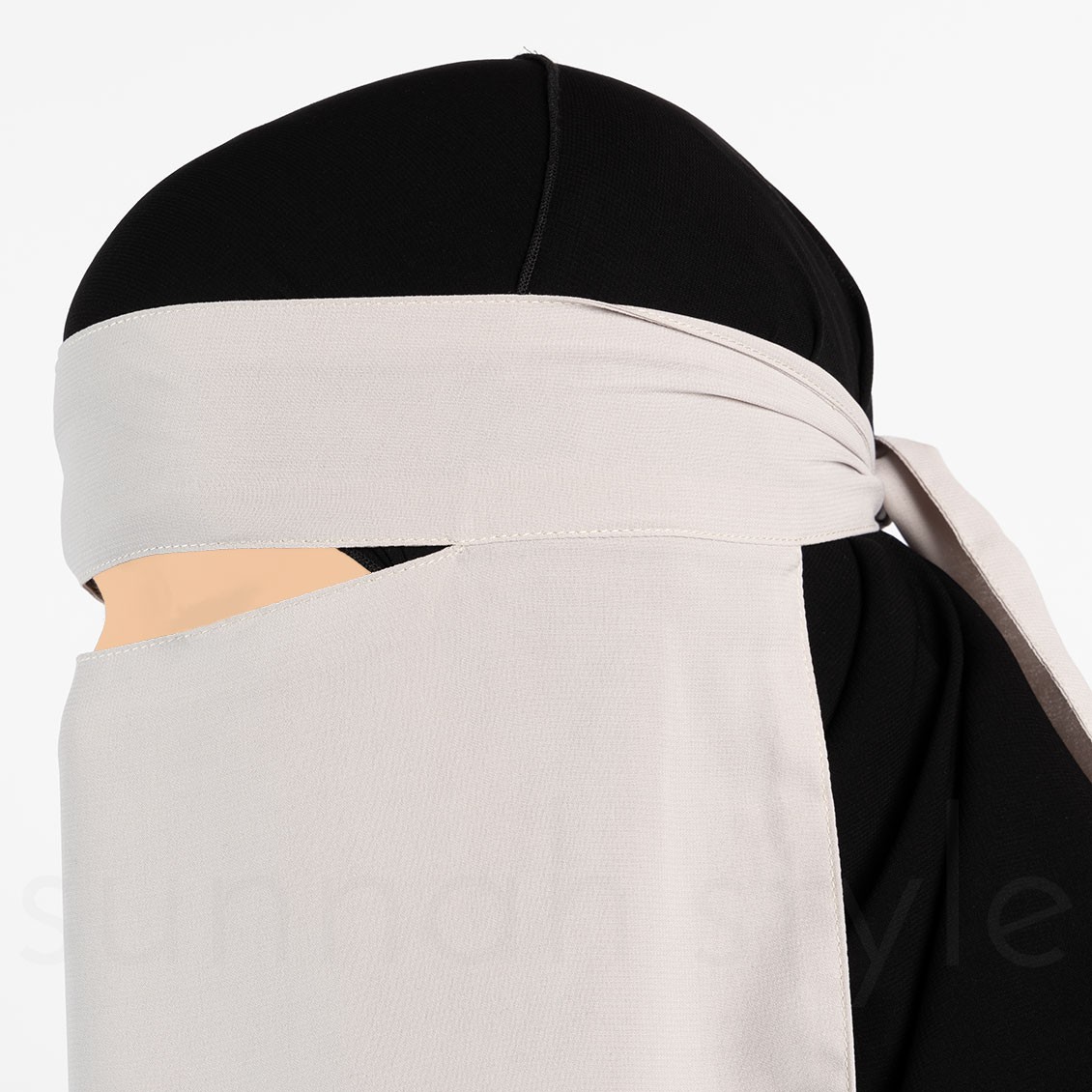 Sunnah Style One Layer One Piece Niqab Smoke